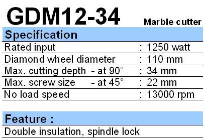 BOSCH: MARBLE CUTTER GDM 121